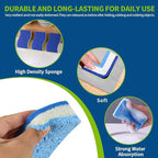 Blue Wood Pulp Sponges 12Pack Non-Scratch Cellulose Scrub Sponge, Dual-Sided - Image 6