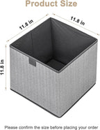 Storage Baskets, 11.8-Inch Woven Fabric Bins, Storage Cubes - Image 2