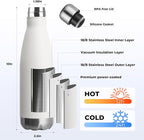 MEWAY 17oz Sport Water Bottle Vacuum Insulated Stainless Steel Leak-Proof - Image 2