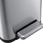 Global Industrial 12 Gallon Stainless Steel Slim Trash Can, Rectangular - Image 4