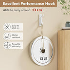 12 Pack Wall Hooks for Coat and Towel: 13LB Adhesive Door Hanger Stick on - Image 2