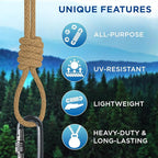 TECEUM Cotton Rope 3/16” – 100 FT – Strong All-Purpose Braided Rope – Natural - Image 4