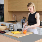 Food Grade Silicone Table Protector Mat 47x24 Inch, Heat Resistant Desk Pad - Image 2