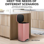 8 Gal Kitchen Trash Can, 30L Recycling or Garbage Bin, Brushed Stainless Steel - Image 8