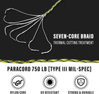 Braid 7 Strand Outdoor Survival Paracord Polyester Rope Nylon Rope Mix Thick - Image 2