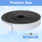 Weather Stripping Door Seal Strip- 1 Inch X 1/16 Inch X 32Feet, Strong Adhesive - Image 2