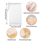 Cobahom 6 Pcs Mesh Soap Bag Mesh Foaming Net Soap Sack Bags Soap Handmade Soap - Image 3