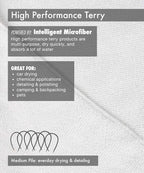 Tricol Clean Professional Extra-Thick Microfiber Cleaning Cloth 12 Pack White - Image 3