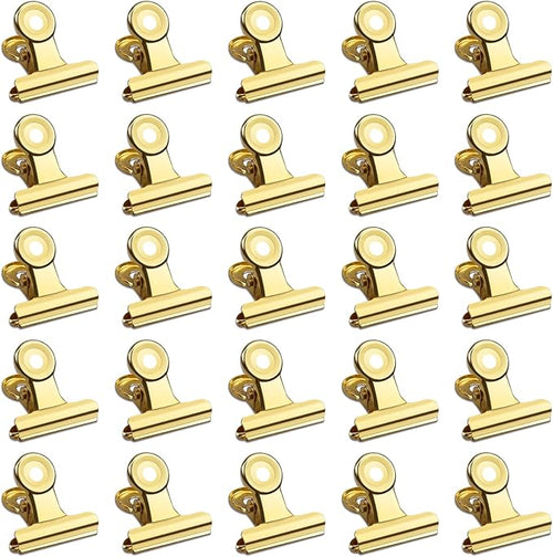 30 Pack Small Bull Clips 0.87 Inch Mini Metal Hinge Clips Binder Paper Hinge by Orcielo