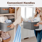 Large Storage Baskets for Shelves 3 Packs, Fabric Storage Bins for Shelves - Image 3