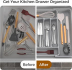 Extra Large Expandable Silverware Organizer, BPA-Free Food-Safe Cutlery - Image 6