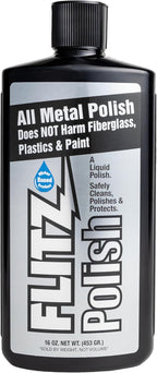 Flitz Multi Purpose Metal Polish Liquid - 16oz Bottle of USA-Made Tarnish by FlitzInternationalLTD