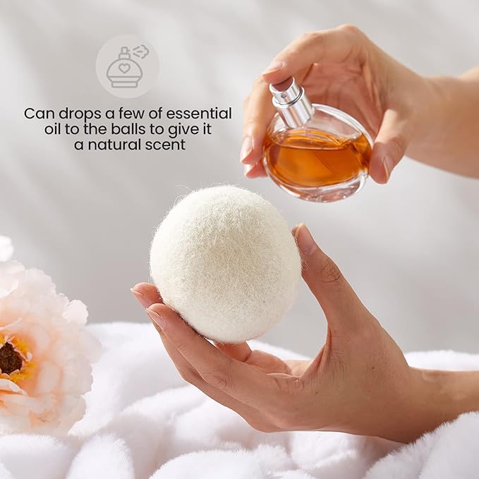 Roowest 46 Pcs Wool Dryer Balls Set Reusable Laundry Wool Balls - Image 5