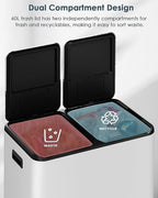 Arlopu 16Gal Dual Trash Can w/2 Built-in Box - Image 4