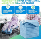 HOMEXCEL Microfiber Cleaning Cloth 20 Pack 11.5 x 11.5 inch Microfiber Towels - Image 2