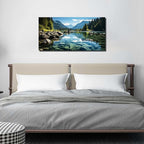 GUGIKA Landscape Wall Art for Living Room, Mountain and Lake Wall-Decor for - Image 5