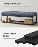 SONGMICS Storage Ottoman Bench, Foot Rest - Image 4
