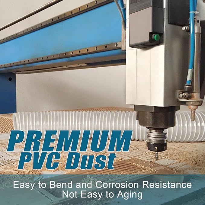 PVC Dust Collection Hose 6" x 5'- Heavy PVC Fume Collection Hose - Image 8