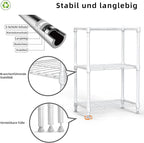 450 lbs Wire Storage Shelving 3-Tier Utility Shelving Unit Steel Organizer Wire - Image 4