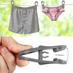 Tinfol 24pc Grey Plastic Hanger Clips, Strong Pinch Grip Finger Clips - Image 4