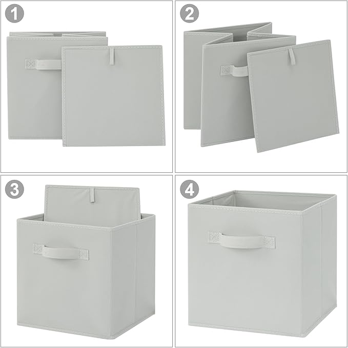 Stero Fabric Storage Bins 6 Pack Fun Colored Durable Storage Cubes - Image 3
