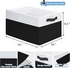 Criusia Large Storage Bins for Shelves 4 Pack, Closet Storage Baskets for - Image 2
