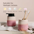 INGOFIN Ceramic Hand Soap Dispenser - 12 oz Liquid Lotion Dispenser Bathroom - Image 7