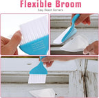 3 Pcs Mini Broom and Dustpan Set, Compact Cleaning Sweep, Mini Broom and Brush - Image 7