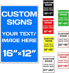 custom parking sign, Aluminum Weatherproof Metal Sign Multiple Sizes Custom by Repaly