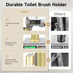 Gold Toilet Brush and Holder，Extra Long Handled Toilet Brush - Image 5
