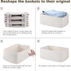 3 Pack Small Storage Baskets for Organizing, Cute Woven Decorative Gift Baskets - Image 7