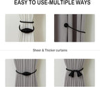 Magnetic Curtain Tiebacks 6 Pack Outdoor Rope Curtain Tie Backs Decorative - Image 5