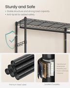 SONGMICS Heavy-Duty Rolling Clothes Rack, Garment Rack, Portable Closet - Image 5