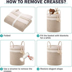 YOUDENOVA Woven Rope Laundry Hamper Basket, 72L Tall Luandry Basket, Baby - Image 7