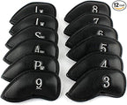 CRAFTSMAN GOLF 12pcs or 1pc Thick Synthetic Leather Golf Iron Head Covers Set by CRAFTSMANGOLF