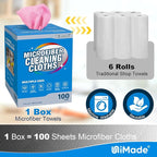 Microfiber Cleaning Cloth, 100 Sheets Microfiber Towels - Image 2