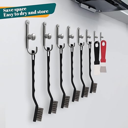 20 Pcs Mini Wire Brush Stainless Steel Brush Set, Curved Handle Masonry Brush - Image 4
