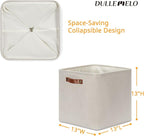 DULLEMELO Storage Bins, 4 Pack Of 13x13x13 Decorative Storage Cube Bins Suit - Image 3