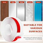 Weather Stripping Self Adhesive Door Draft Stopper Flexible Shower Door Bottom - Image 5