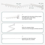 Clothes Drying Rack, Laundry Drying Rack, Clothes Rack Wall Mount, Wall Mounted - Image 5