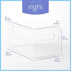 Plastic Food Storage 6 Pack Clear Container Bin - Image 3