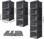 2 Packs Hanging Closet Organizer Storage, 6-Shelf Hanging Shelves - Image 2