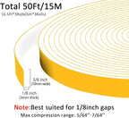 Strong Adhesive Weather Stripping Door Seal Strip Insulation Tape Roll - Image 5