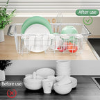 Small Dish Drying Rack in Sink, Extendable Stainless Steel Dish Drainers - Image 7