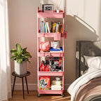 5 Tier Rolling Cart Organizer, Bathroom Cart Organizers - Image 2