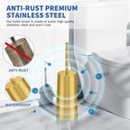 Toilet Brush and Holder, 2 Pack Toilet Brush Stainless Steel, Toilet Bowl Brush - Image 2