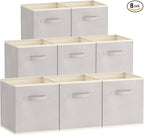 Lifewit 13 Inch Cube Storage Bins, 8 Packs Storage Cubes Foldable Decorative by Lifewit