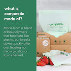 Compostic Home Compostable Resealable Snack Bags, Microwave & Freezer Safe - Image 8