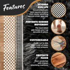 Nevlers Non Slip 3'x5' Rug Pads | White PVC Foam Rug Gripper - Image 2