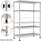 1000 lbs Storage Shelving Steel Heavy Duty 4-Tier Utility Shelving Unit Steel - Image 5